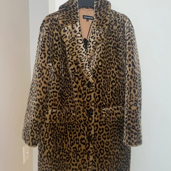Allen Schwartz Sasha Coat-Leopard-Small - Picture 2 of 4